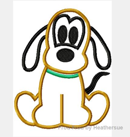 Plulo Cutie Machine Applique Embroidery Design, multiple sizes, including FOUR INCH