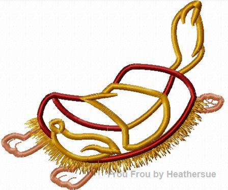 Footrest Dog Bella Machine Applique Embroidery Design, multiple sizes, including 4 inch