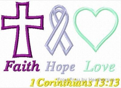 Faith Hope Love with and without bible verse TWO Design SET Machine Applique Embroidery Design, multiple sizes including 4 inch