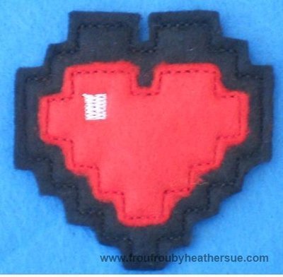 Clippies Mine Heart Machine Embroidery In The Hoop Project 1, 1.5, 2, and 3 inch