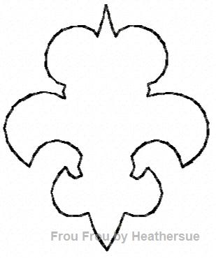 Clippie Fleur de Lis New Mister Mouse Orleans Machine Embroidery In The Hoop Project 1, 1.5, 2, and 3 inch