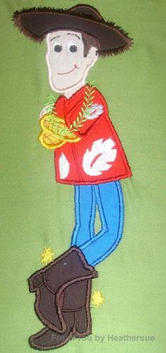 Hawaiian Cowboy Toy Machine Applique Embroidery Design, Multiple sizes
