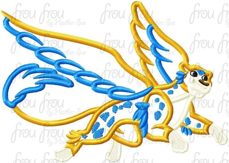 Sky Joaquin Elaina Of Ava Machine Applique Embroidery Design, Multiple sizes including 4&quot;-16&quot;