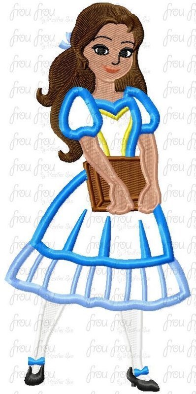 Issy Full Body Princess Elaina Of Ava Machine Applique Embroidery Design, Multiple sizes including 3&quot;-16&quot;