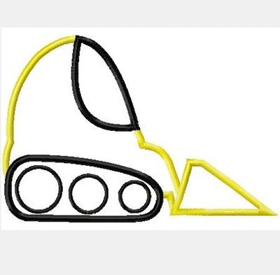 Bobcat Truck Machine Applique Embroidery Design, Multiple sizes including 4 inch