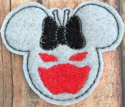 Clippie Ant Guy Superhero Miss Mouse Head Machine Embroidery In The Hoop Project 1.5, 2, 3, and 4 inch and SORTED Multiples