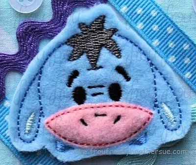Clippie Donkey P0oh Tzum Machine Embroidery In The Hoop Project 1.5, 2, and 3 inch
