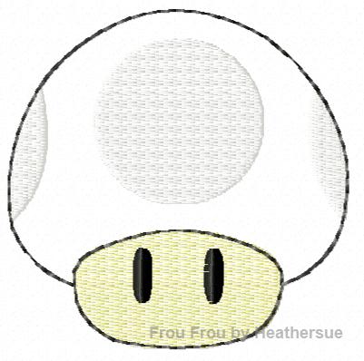 Clippie Maro Mushroom Machine Embroidery In The Hoop Project 1, 1.5, 2, and 3 inch