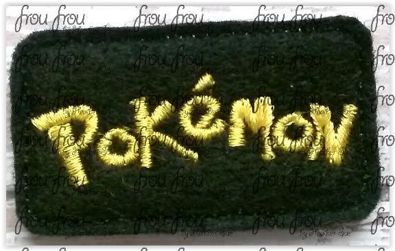 Clippie Poke Man Wording Machine Embroidery In The Hoop Project 1.5, 2, 3 and 4 inch