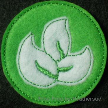 Clippie Sky Land Leaf Symbol Machine Embroidery In The Hoop Project 1, 1.5, 2, and 3 inch