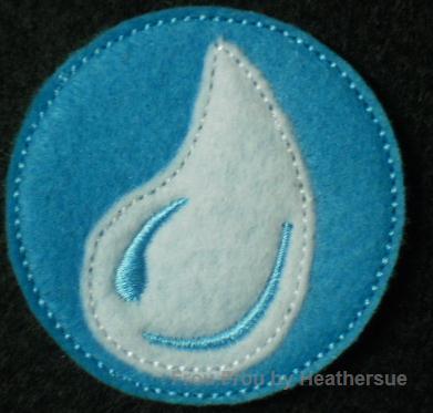 Clippie Sky Land Water Symbol Machine Embroidery In The Hoop Project 1, 1.5, 2, and 3 inch