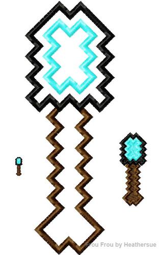 Mine Shovel Machine Applique and filled Embroidery Design 1"-10"