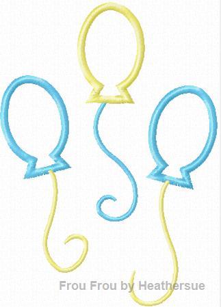 Pink Little Horse Cute Mark Balloon Machine Applique Embroidery Design, mutliple sizes, including 4 inch