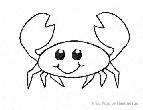 Clippie Crab Machine Embroidery In The Hoop Project 1, 1.5, and 2 inch