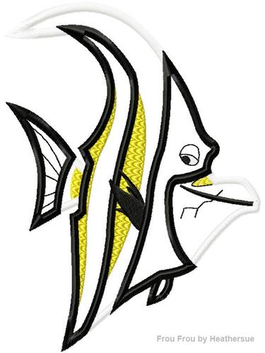 Gills Fish Neemo Machine Applique Embroidery Design, Multiple Sizes, including 4 inch
