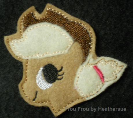 Clippie Apple Little Horse Machine Embroidery In The Hoop Project 1, 1.5, 2, and 3 inch
