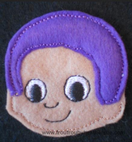 Clippie Bubble Fish Goatee Machine Embroidery In The Hoop Project 1, 1.5, 2, and 3 inch