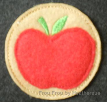 Clippie Cute Mark Apple Little Horse Machine Embroidery In The Hoop Project 1, 1.5, 2, and 3 inch
