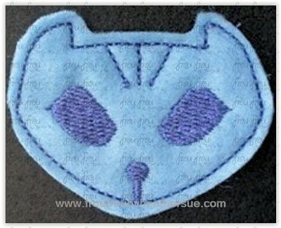 Clippie Kitty Boy Symbol Pajama Masks Machine Embroidery In The Hoop Project 1.5, 2, 3, and 4 inch