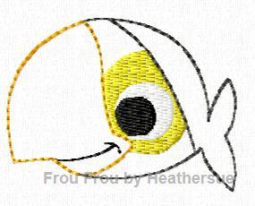 Clippie Parrot Pirate Machine Embroidery In The Hoop Project 1.5, 2, and 3 inch