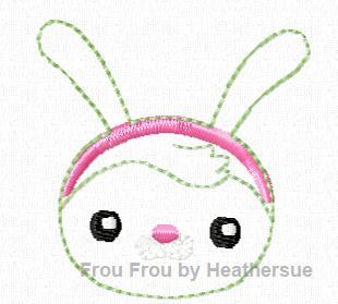 Clippie Octo Tweaked Bunny Machine Embroidery In The Hoop Project 1, 1.5, 2, and 3 inch
