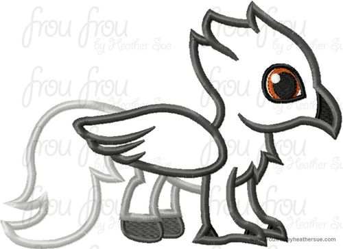 BeakHorse Wizard Little Cutie Machine Applique Embroidery Design, Multiple Sizes NOW INCLUDING 4 INCH