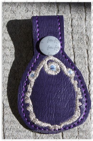 Sofie the First Amulet Key Fob, short and long tab, velcro or snaps, THREE SIZES in the hoop Machine Applique Embroidery Design- 4", 7", and 10"