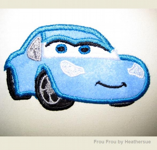 Sallie Car Machine Applique Embroidery Design, Multiple sizes including 4 inch