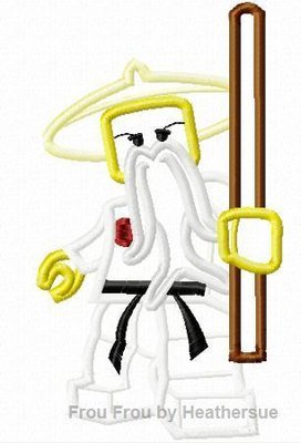 Ninja Leego Sen Say Machine Applique Embroidery Design, multiple sizes, including 4 inch