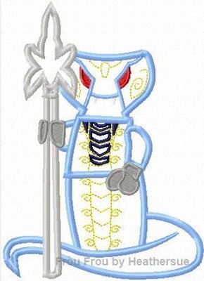 Ninja Leego Snake Machine Applique Embroidery Design, multiple sizes, including 4 inch