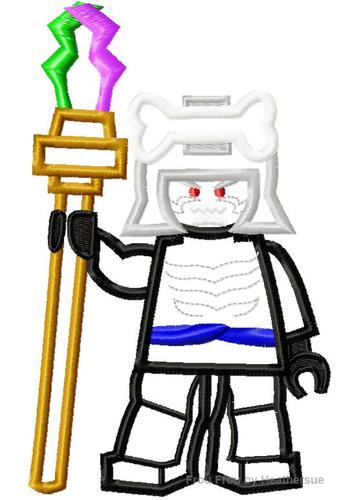 Ninja Leego Lord Garma Machine Applique Embroidery Design, multiple sizes, including 4 inch