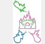 Sleeping Pretty FIFTEEN DESIGN SET Machine Applique Embroidery Designs, multiple sizes, including 4 inch
