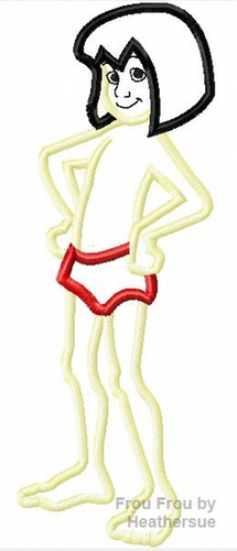 Jungle Boy Machine Applique Embroidery Design, Multiple sizes including 4 inch