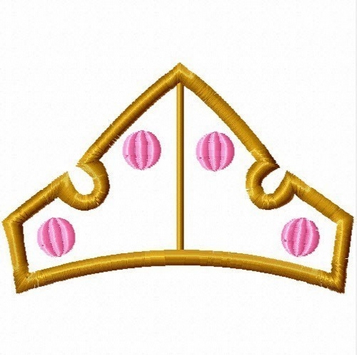 Sleeping Pretty&#39;s Crown Machine Applique Embroidery Design, Multiple Sizes, including 4 inch