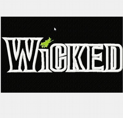 Wicked Witch  Oz Machine Applique Embroidery Design, multiple sizes including 4 inch