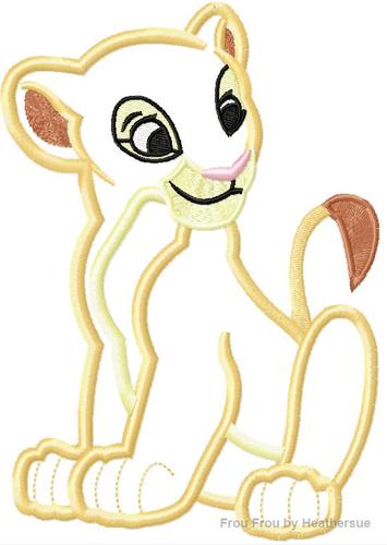Nyla Lion Machine Applique Embroidery Design, Mutliple Sizes including 4 inch