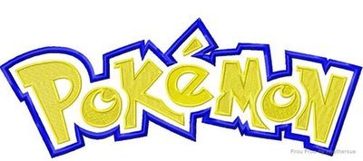 Poke Man Wording Machine Applique Embroidery Design, Multiple Sizes, including 4 inch