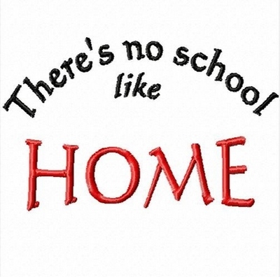 There's No School Like Home Machine Embroidery Design, Multiple Sizes INCLUDING 4 INCH