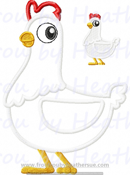 Chicken Paw Puppy Dog Machine Applique Embroidery Design, multiple sizes 1&quot;-16&quot;