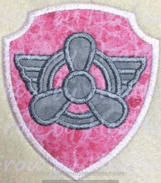 Skyla Paw Puppy Dog Tag Badge Machine Applique Embroidery Design, multiple sizes 1&quot;-16&quot;