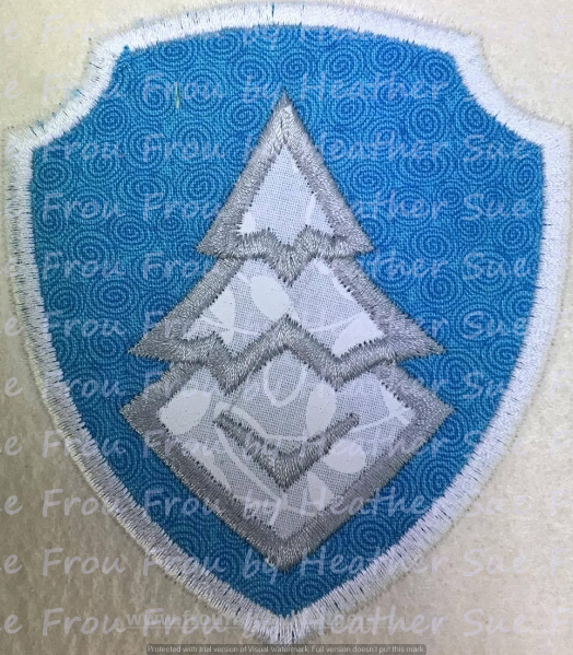 Ever Rest Paw Puppy Dog Tag Badge Machine Applique Embroidery Design, multiple sizes 1&quot;-16&quot;