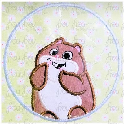 Hamster In Ball Boltz Superhero Dog TWO versions Machine Applique Embroidery Design, multiple sizes, including 4