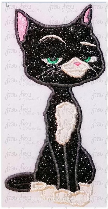 Mitt Cat Boltz Superhero Dog Machine Applique Embroidery Design, multiple sizes, including 4"-16"