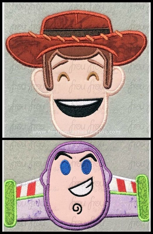 Toy Movie Emojis TWO Design SET machine embroidery design, multiple sizes including 2"-16"