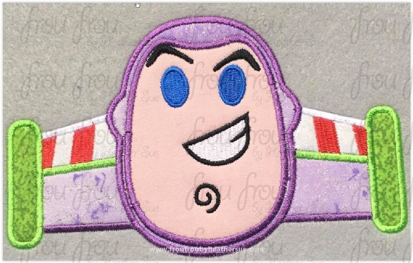 Space Ranger Toy Movie Emoji machine embroidery design, multiple sizes including 2
