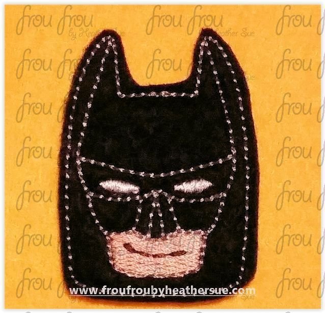 Clippie  Bat Superhero Leego Machine Embroidery In The Hoop Project 1.5, 2, 3 and 4 inch