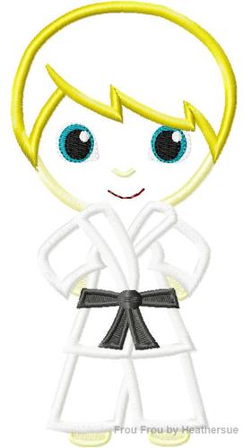 Karate Boy Tae Kwon Do Martial Arts Cutie Machine Applique Embroidery Design, multiple sizes INCLUDING 4 INCH