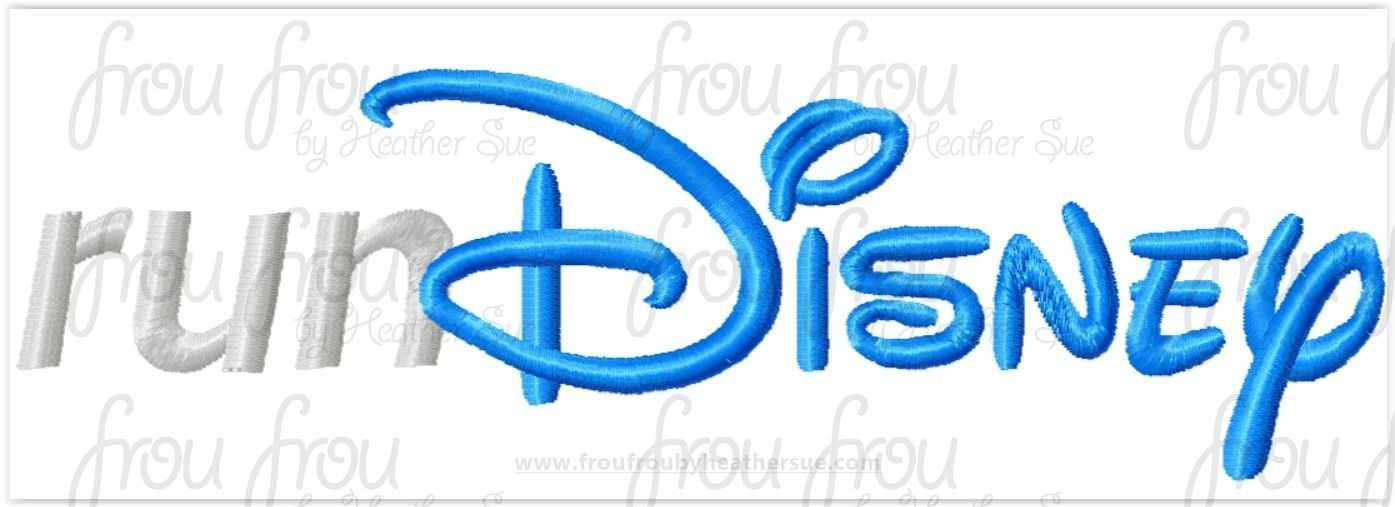 Run Dis Marathon Machine Embroidery Design, multiple sizes including 2&quot;-16&quot; inch