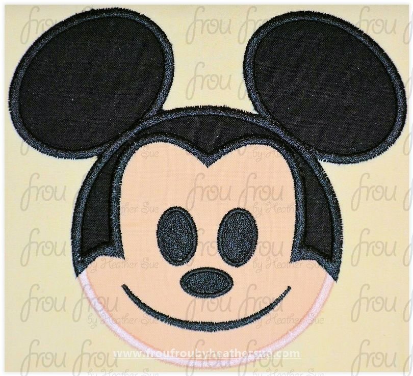 Mister Mouse Emoji machine embroidery design, multiple sizes including 2