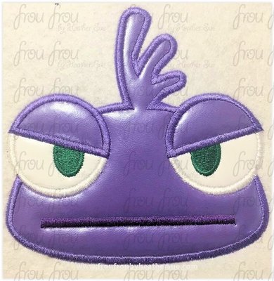 Randy Monsters Emoji Movie machine embroidery design, multiple sizes including 2